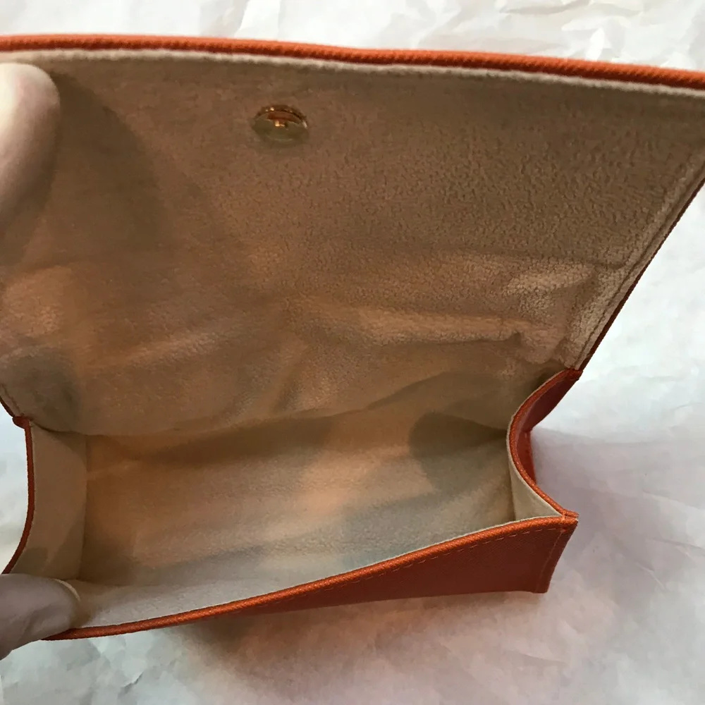 Tory Burch Orange Rouge Eyeglass Case